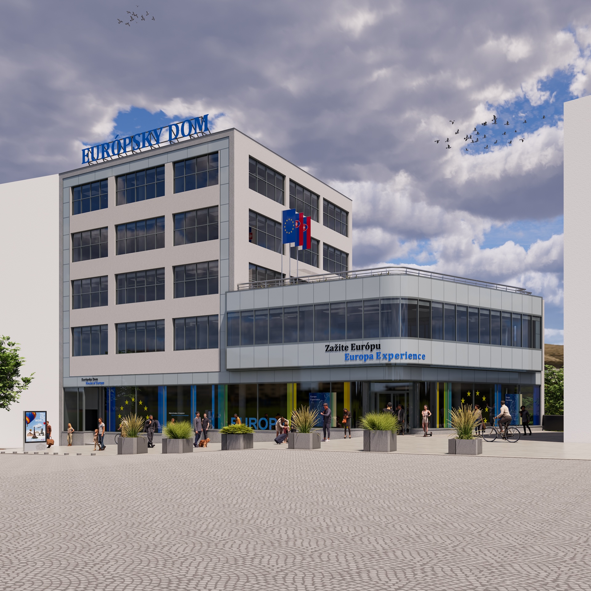 Vizualizace rekonstrukce budovy Velký Baťa v Bratislavě