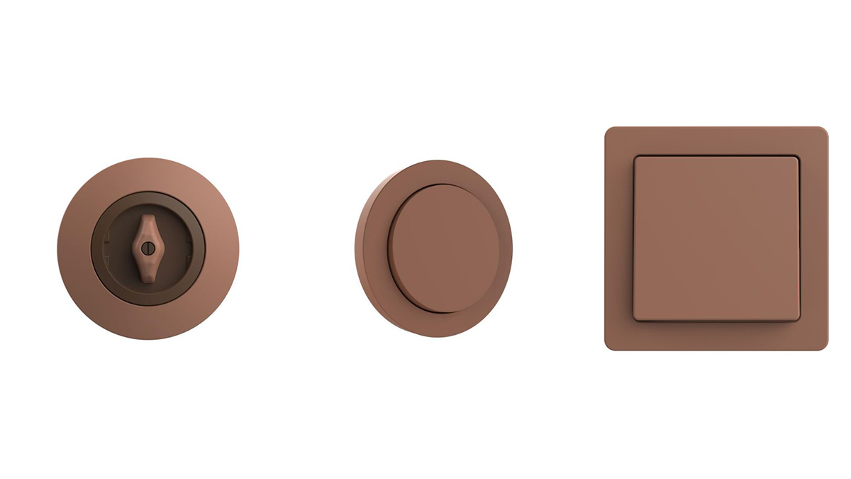 Designové vypínače berker v odstínu Mocha Mousse – modely serie 1930, R.classic a Q.1