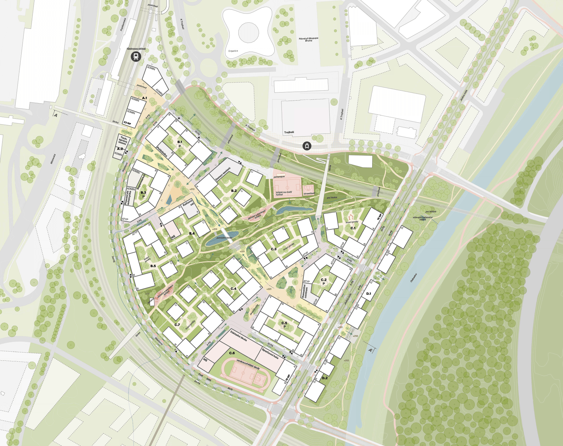 Žofinka - vítězný návrh Pavel Hnilička Architects+Planners
