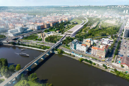 Pohled na nádraží Praha-Bubny