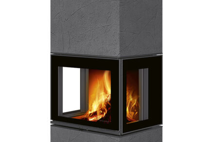 Krb LERA od ROMOTOPU s jemně strukturovaným obkladem THERMALINE ve světlém odstínu šedé.