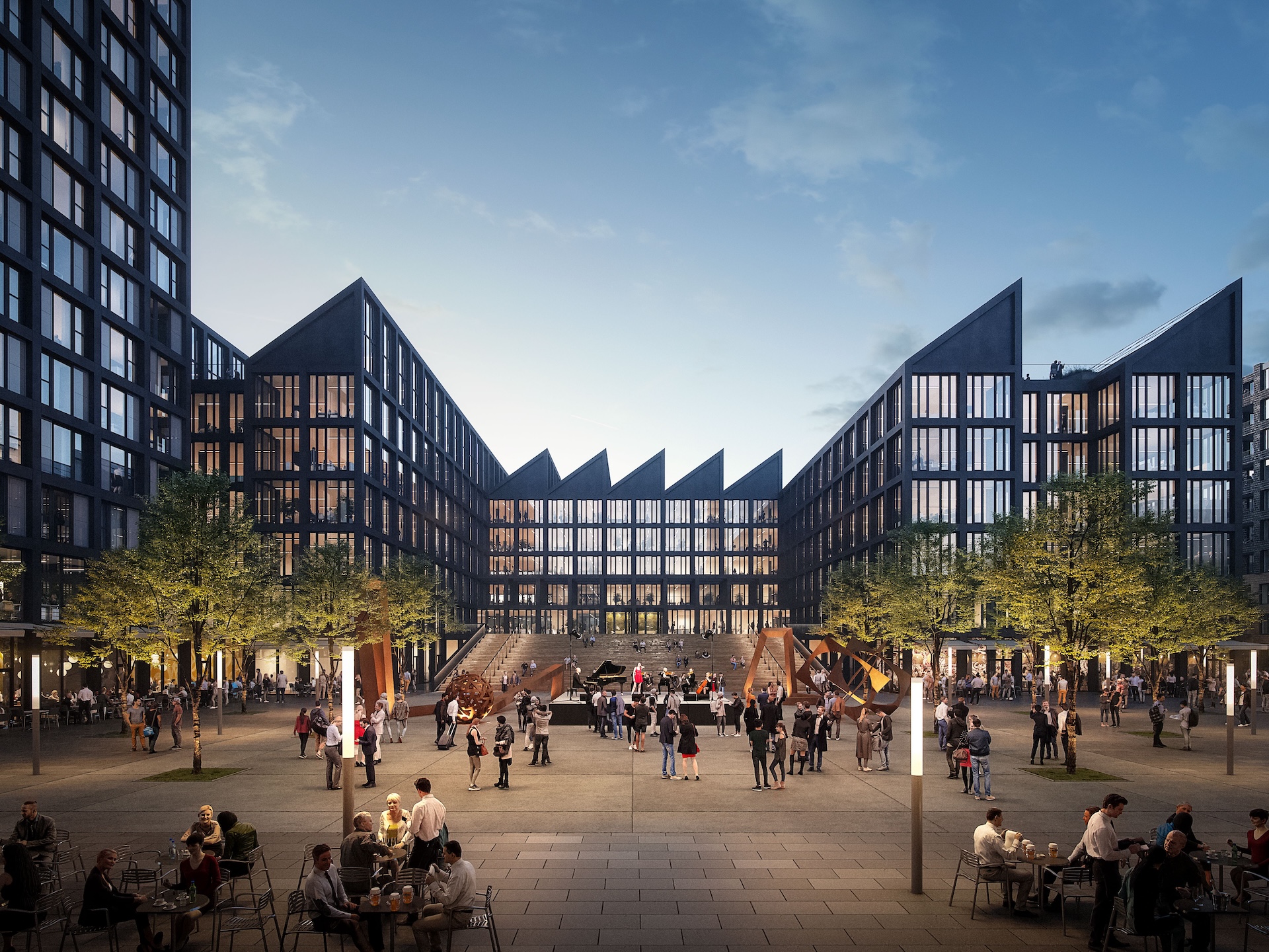 Moderní architektura zde bude svým tvaroslovím navazovat na odkaz starých továrních hal