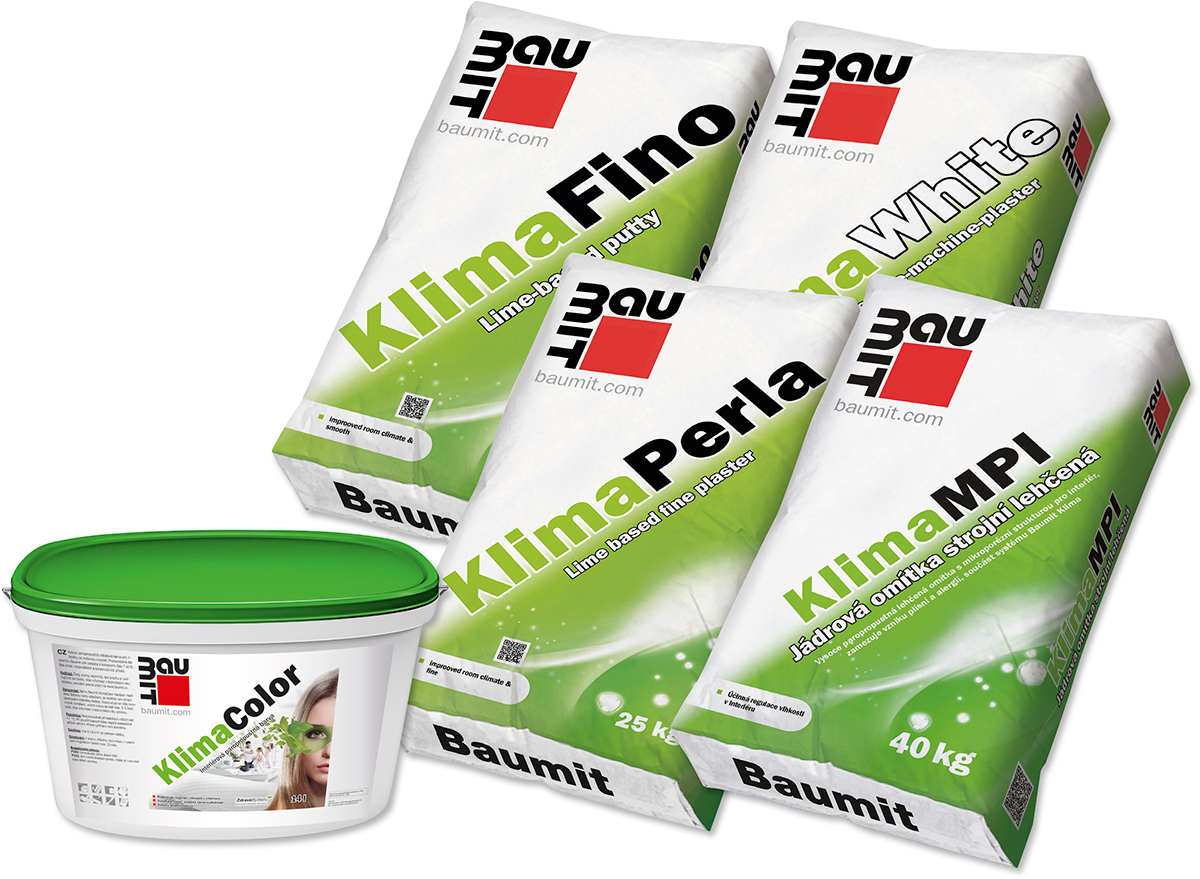 Produkty Baumit Klima omítky pro lepší kvalitu vzduchu v interiéru