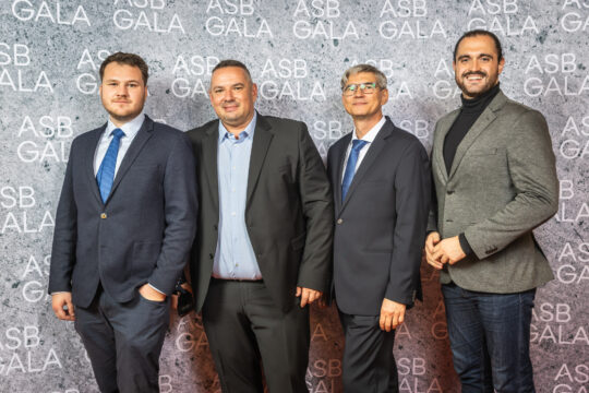 Zleva: Ladislav Bakoš, Ladislav Lipka, Daniel Rimel, Alexander Füle, KAMI PROFIT odštepný závod