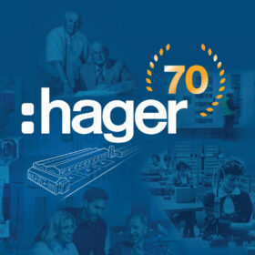 Logo Hager 70 let s historickými momenty společnosti