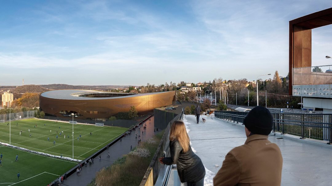 Vizualizace budoucí podoby stadionu Nové Bazaly