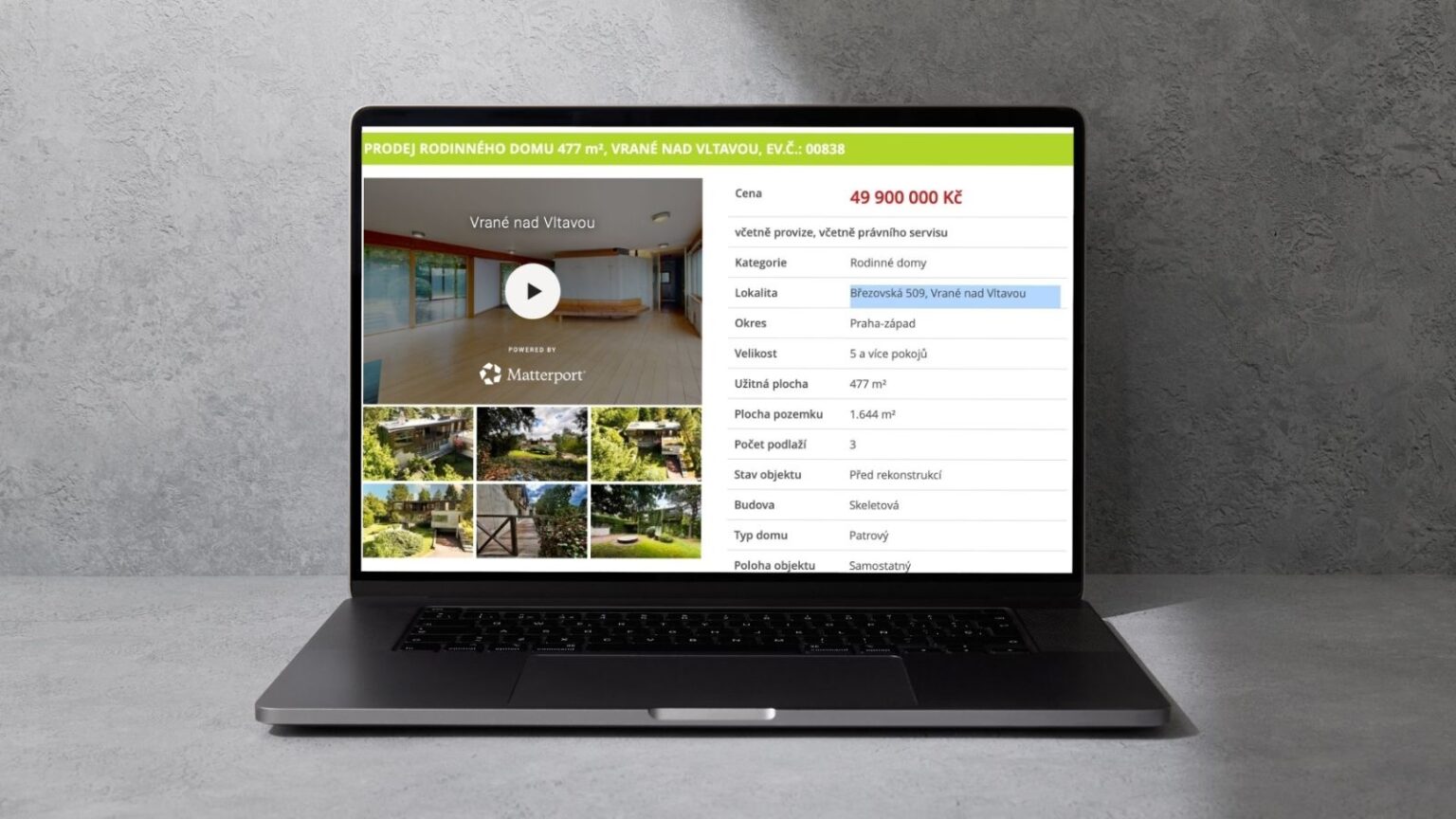 Inzerát Kellnerova vila