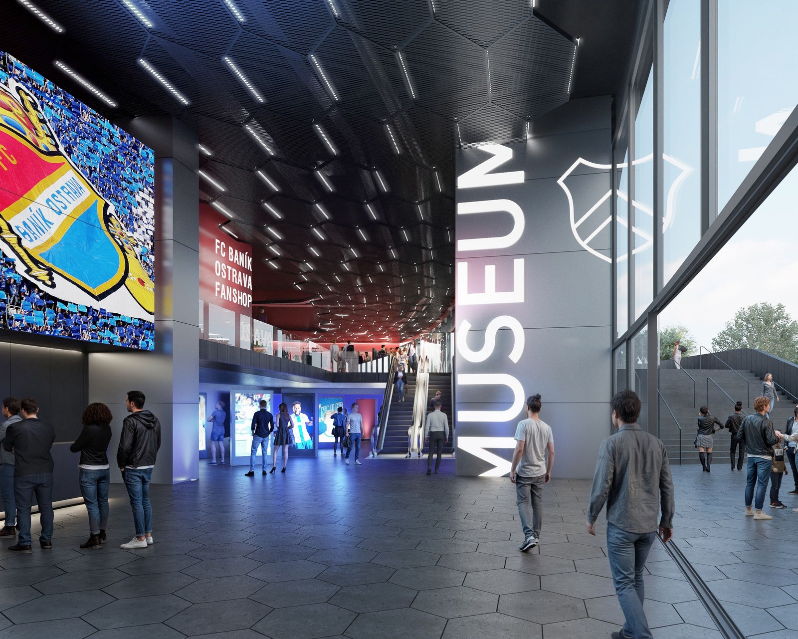 Vizualizace budoucí podoby stadionu Nové Bazaly