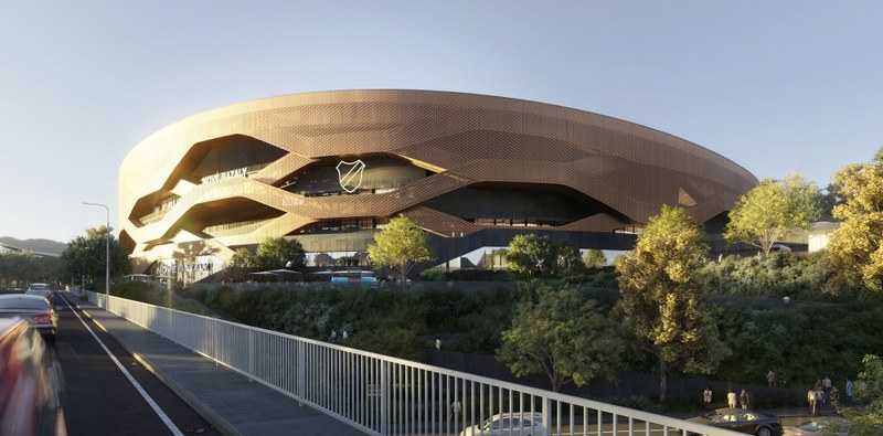 Vizualizace budoucí podoby stadionu Nové Bazaly