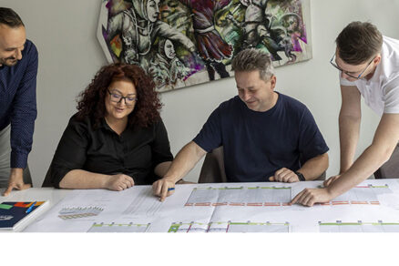 Tým projektantů HSF System během porady nad BIM projektem