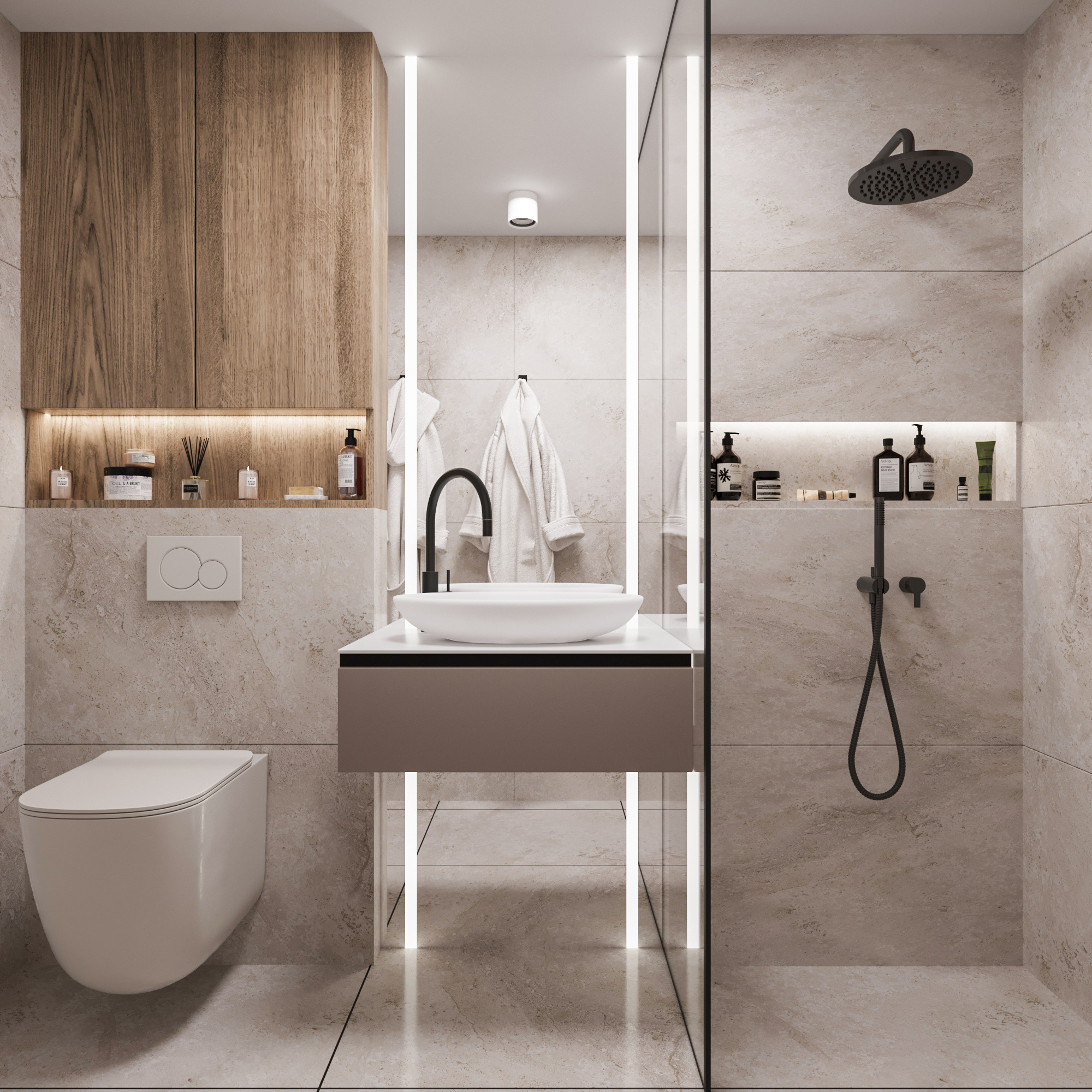 Designově sladěná koupelna