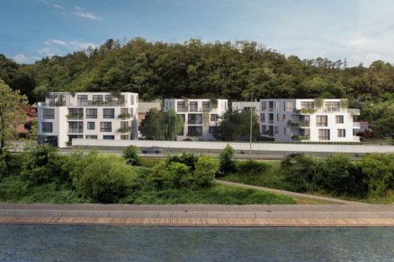 Domy jsou zasazeny do zeleně