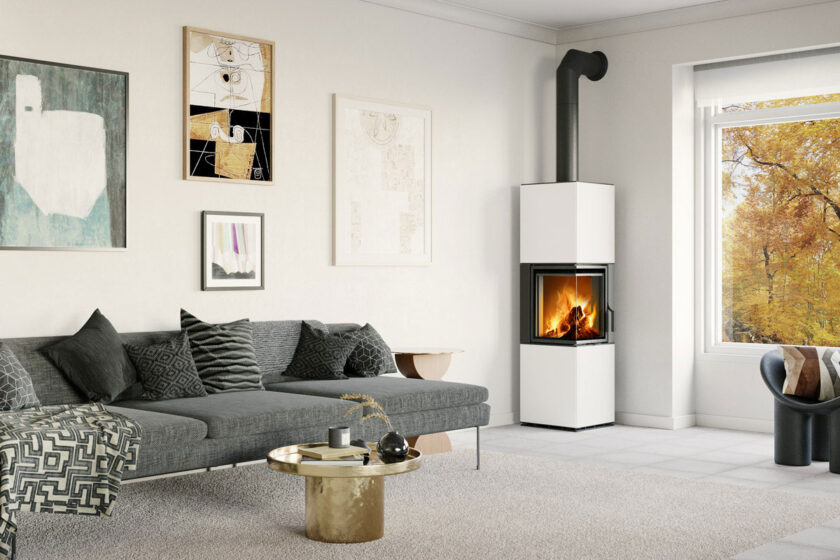 Designový akumulační krb Romotop HARMONY L HA v keramickém provedení