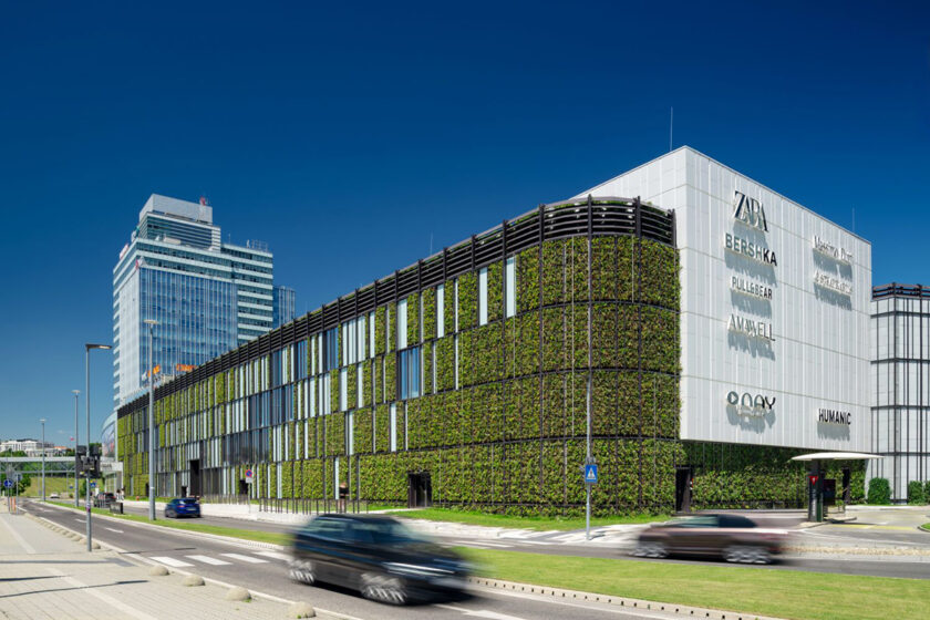 Aupark zelena fasada LIKO S