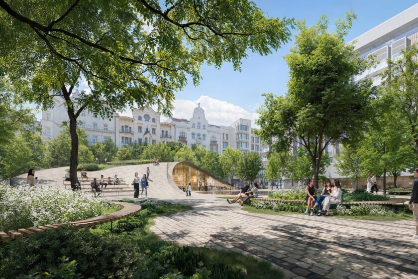 Piazzetta před hotelem Fairmont