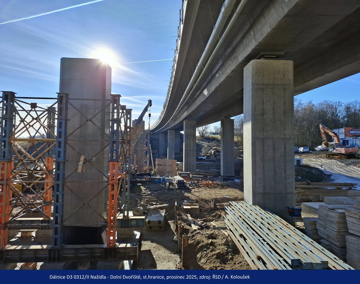 Vystavba useku Nazidla Dolni Dvoriste Výstavba úseku Nažidla- Dolní Dvořiště