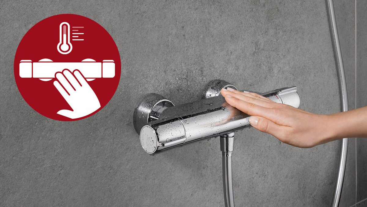 Termostatická sprchová armatura s ochranou proti opaření