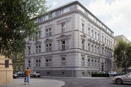 Elegantní linie nároží domu