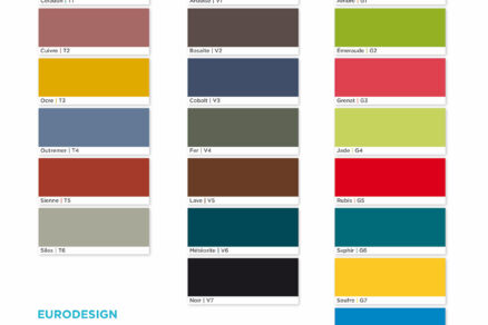 Barevné varianty akustických kazet Eurocoustic a designové kolekce