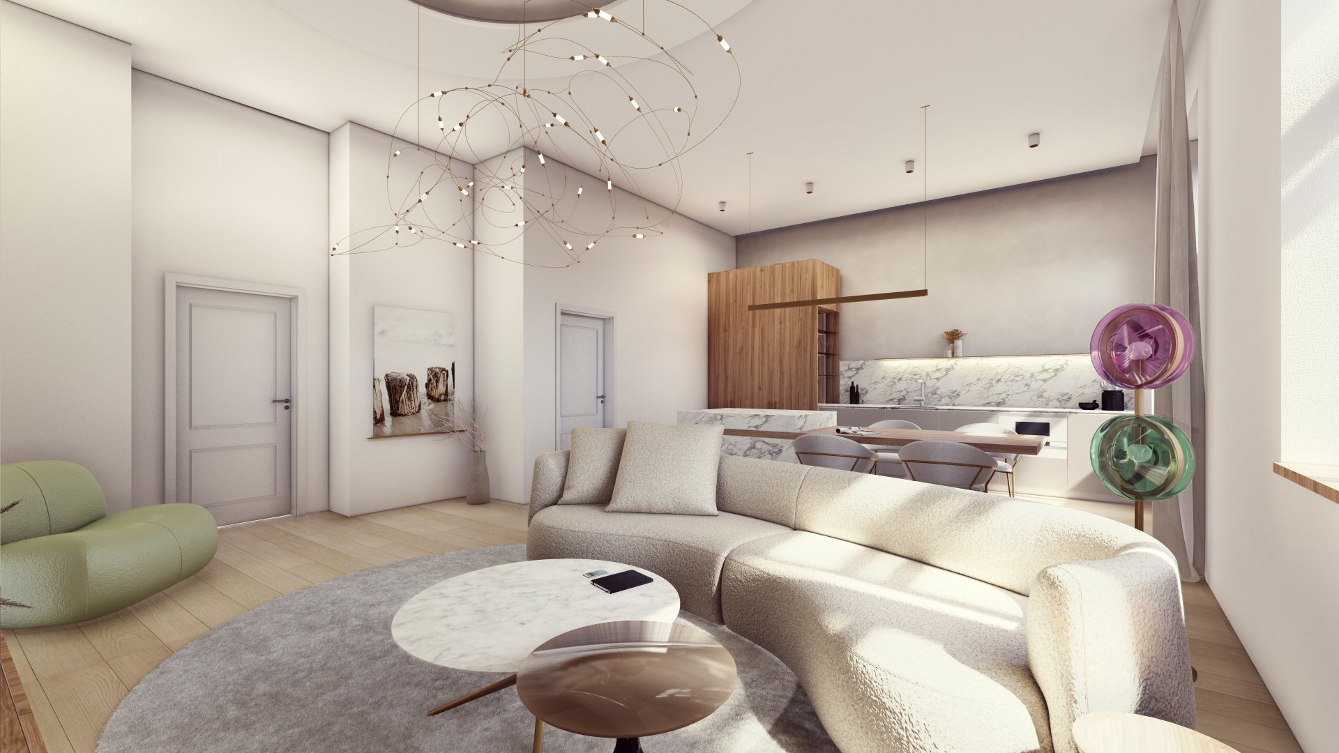 Obývací pokoj s moderním designem