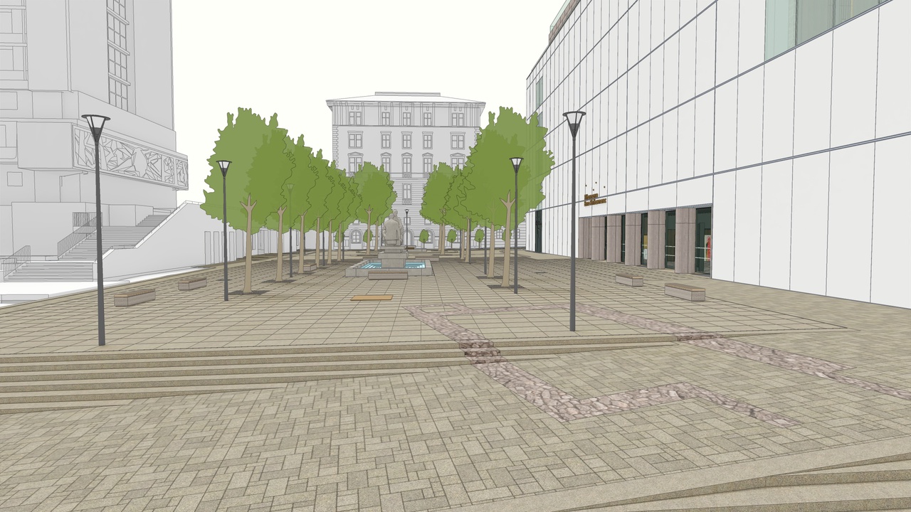 Na budoucím náměstí Ludvíka Kundery bude naznačený půdorys nálezu