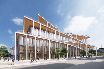 Vizualizace Vltavské filharmonie jako nové dominanty Prahy