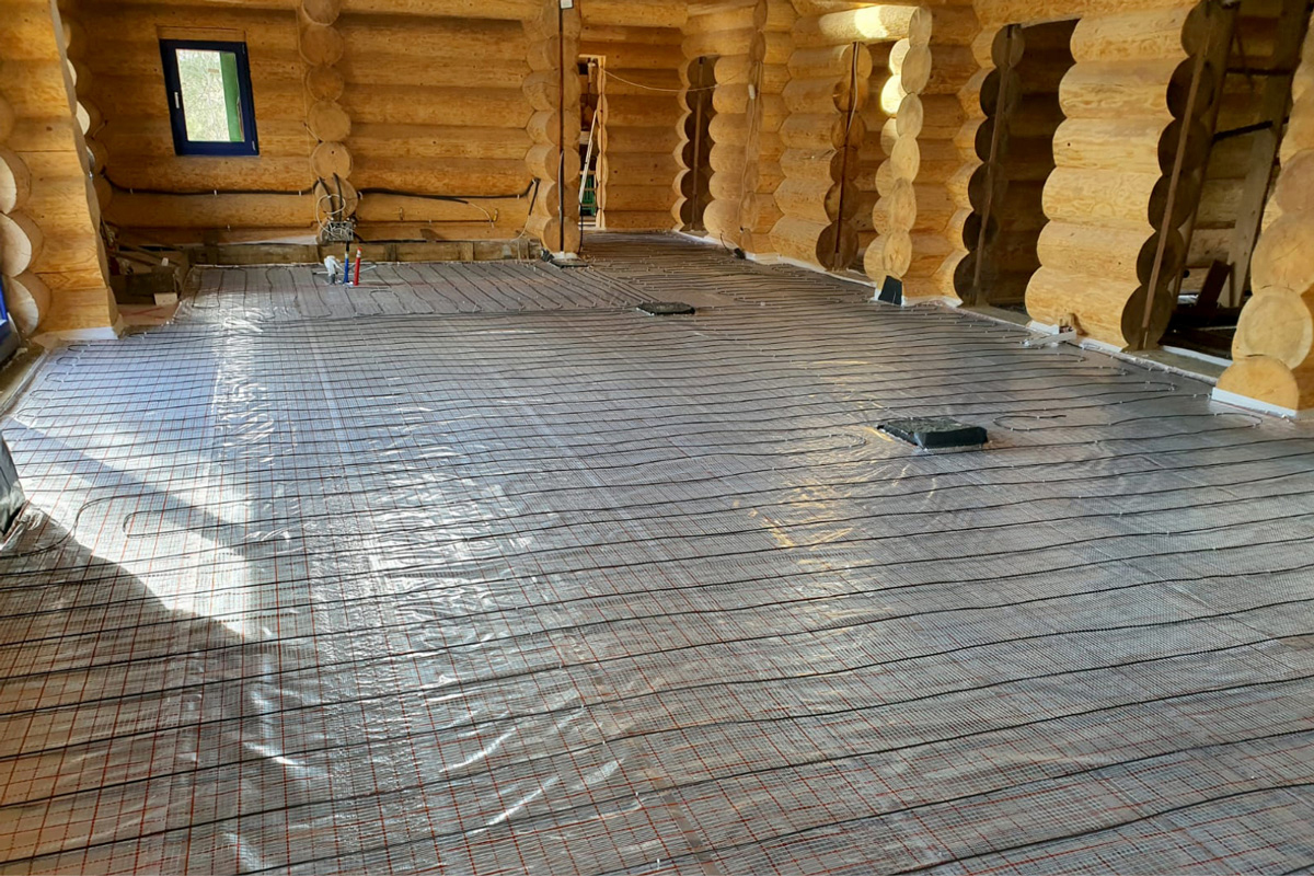 Podlahové vytápění v dřevostavbě