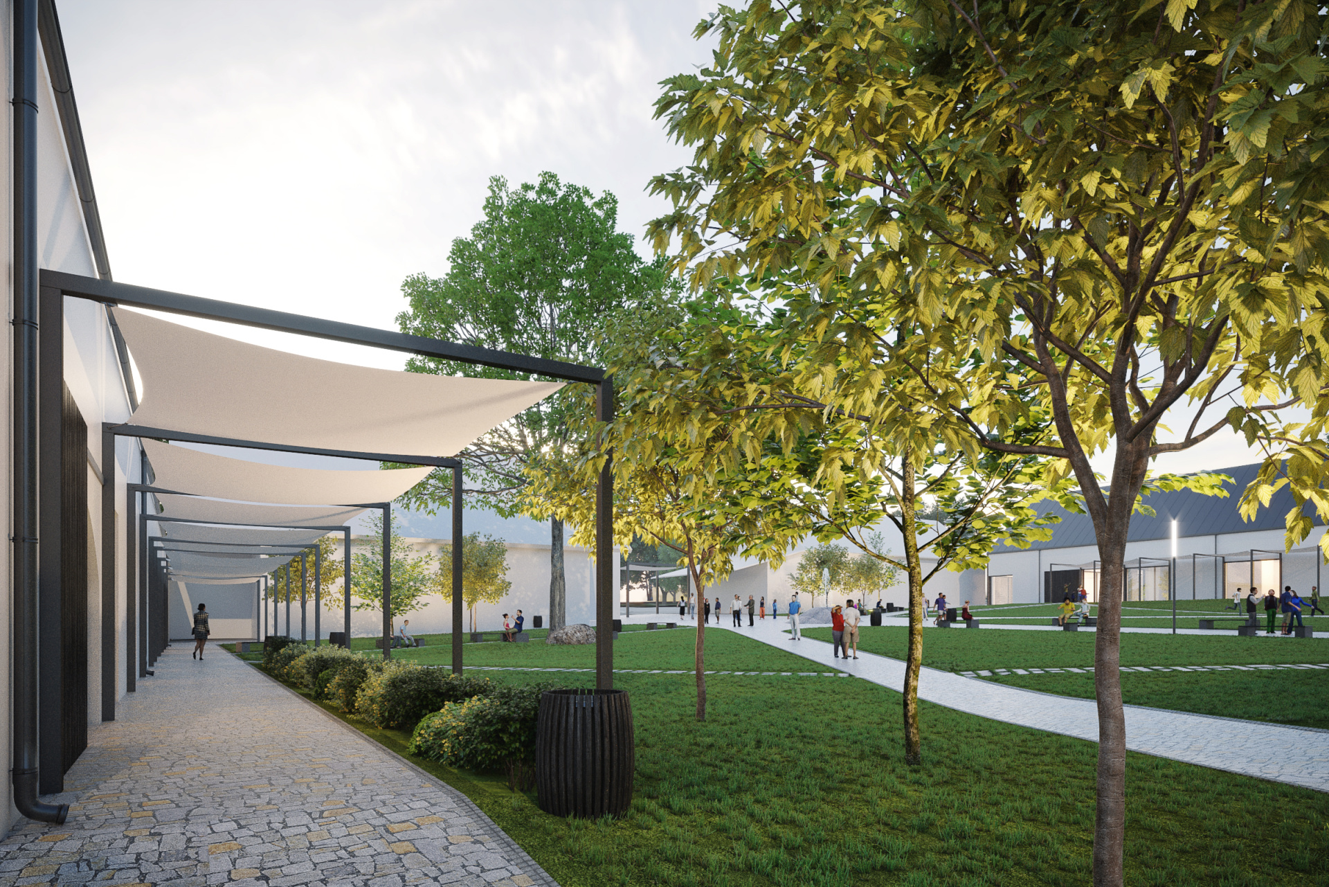 Obecní knihovna Hukvaldy - vizualizace