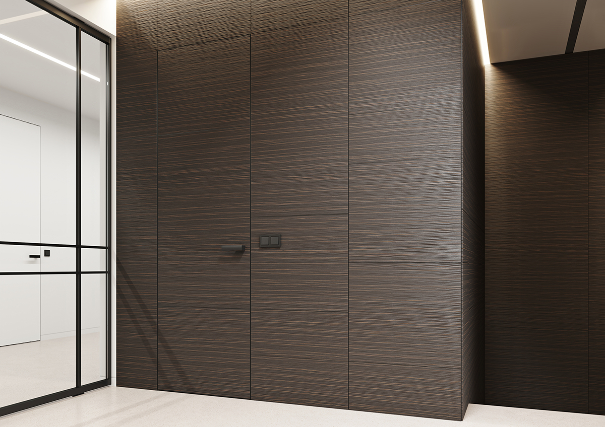 Moderní interiérové dveře se skrytou zárubní v dýze