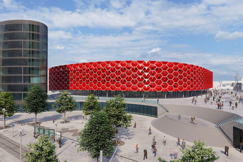 Vizualizace nové multifunkční arény v Olomouci
