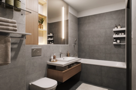 Jednoduchý design koupelen