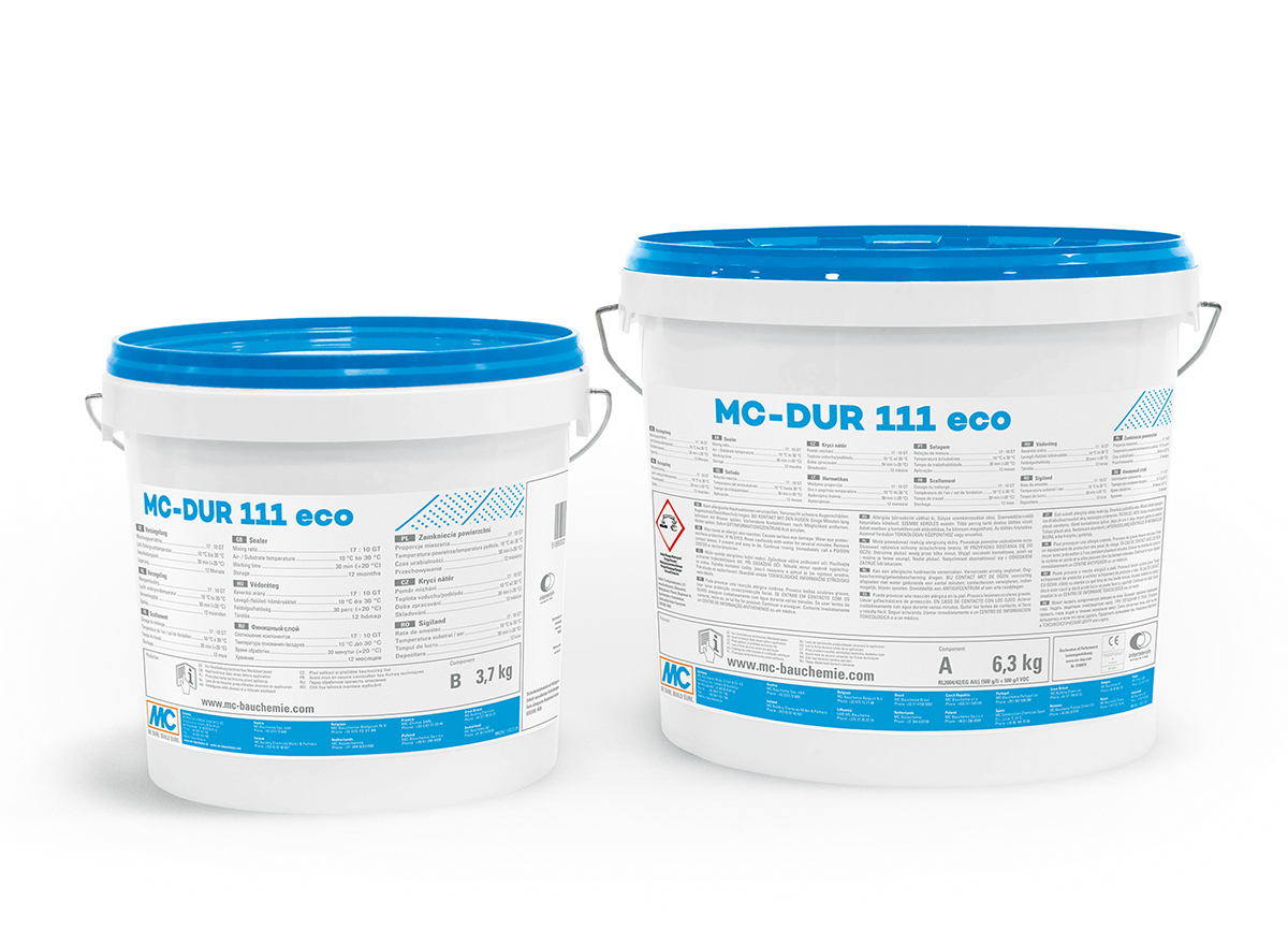 Balení podlahové pryskyřice MC-DUR 111 eco pro ochranu průmyslových podlah