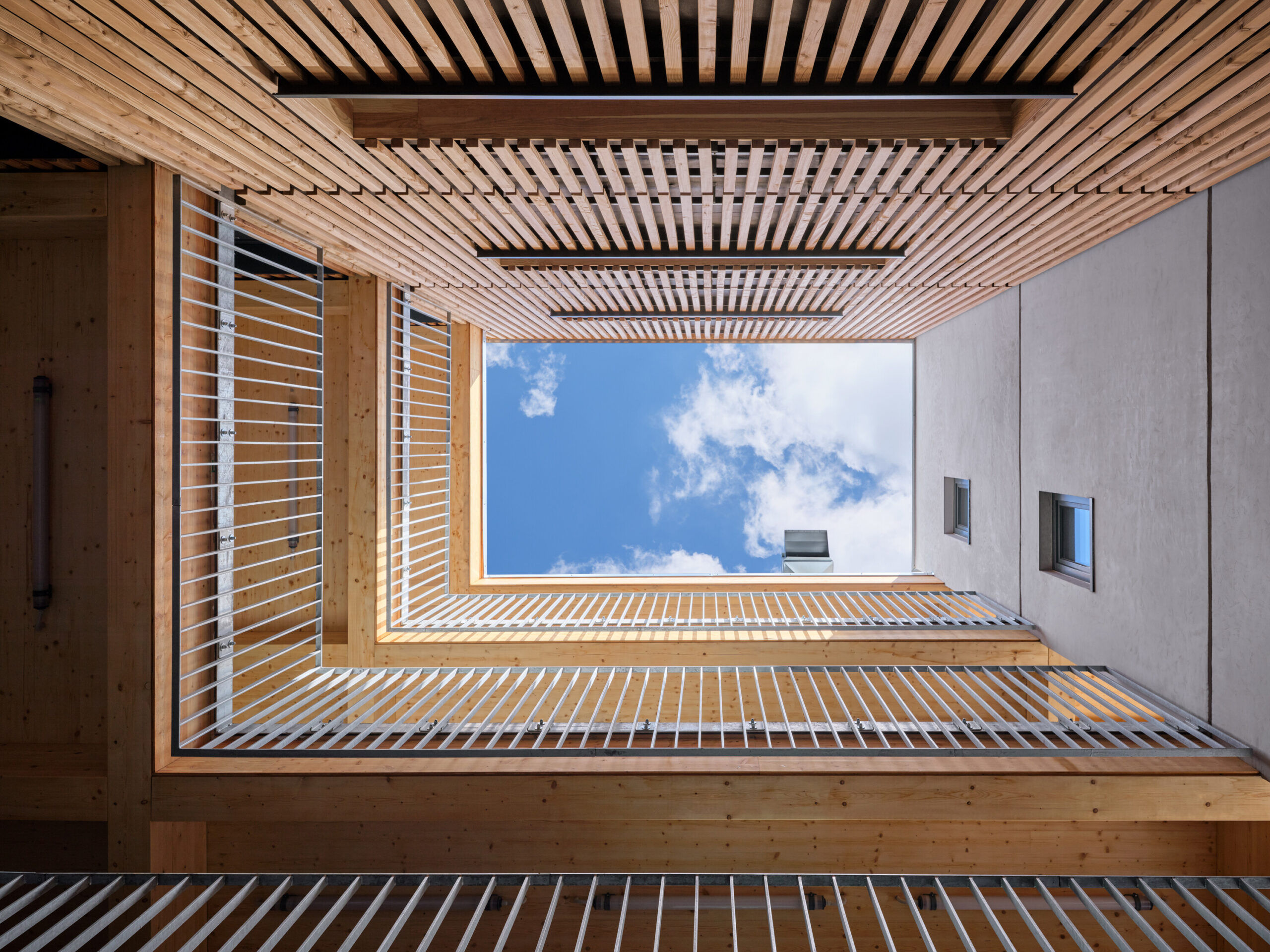 Detail dřevěné konstrukce
