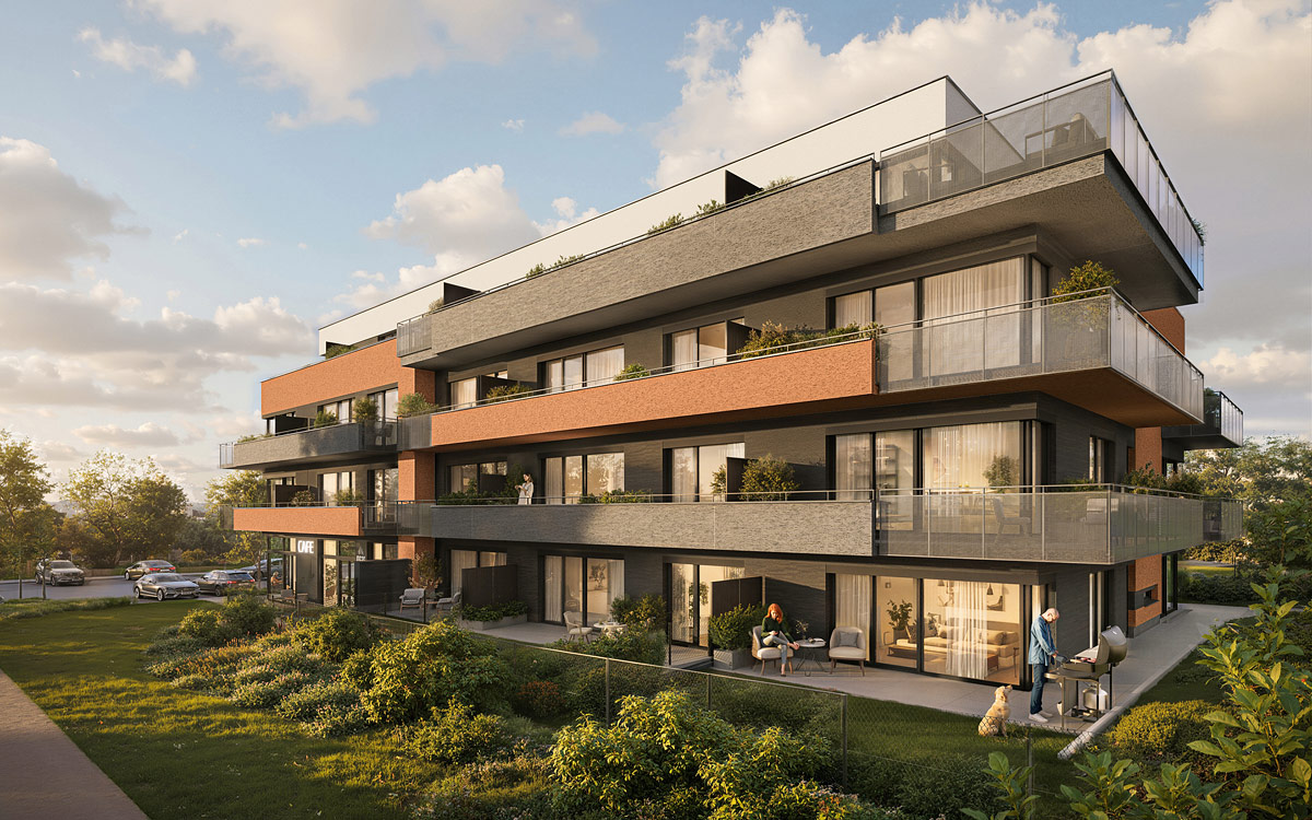 Balkóny jsou výraznou složkou exteriéru