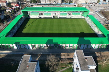 Nový stadion Tatranu Prešov vznikl jako náhrada původního sportovního areálu z minulého století.