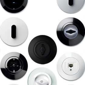 Kulaté designové vypínače Hager inspirované Bauhausem
