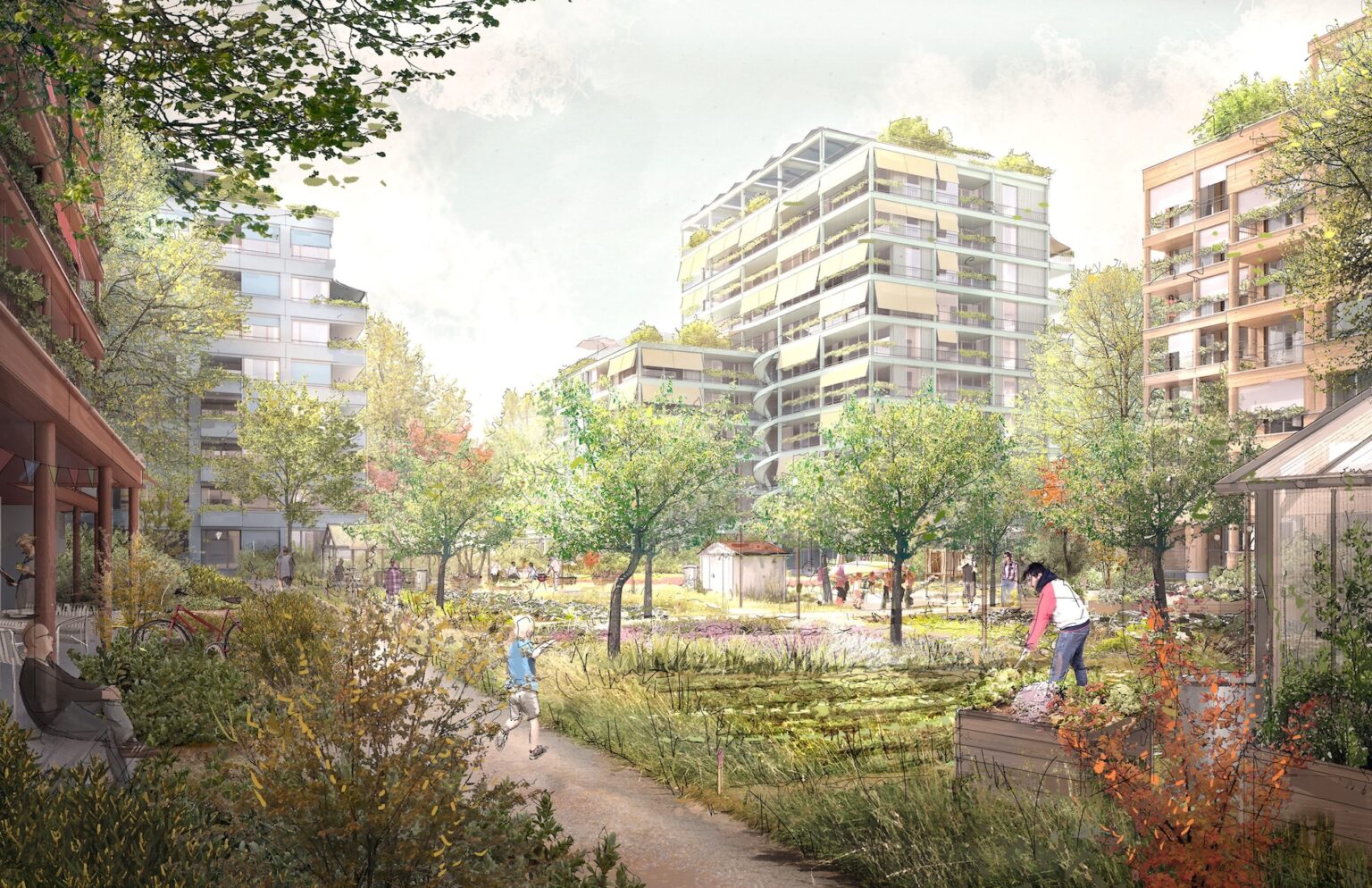 Vizualizace nové čtvrti RothNEUsiedl