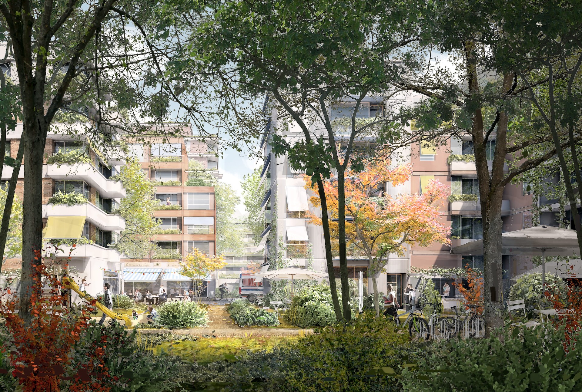 Vizualizace nové  čtvrti RothNEUsiedl