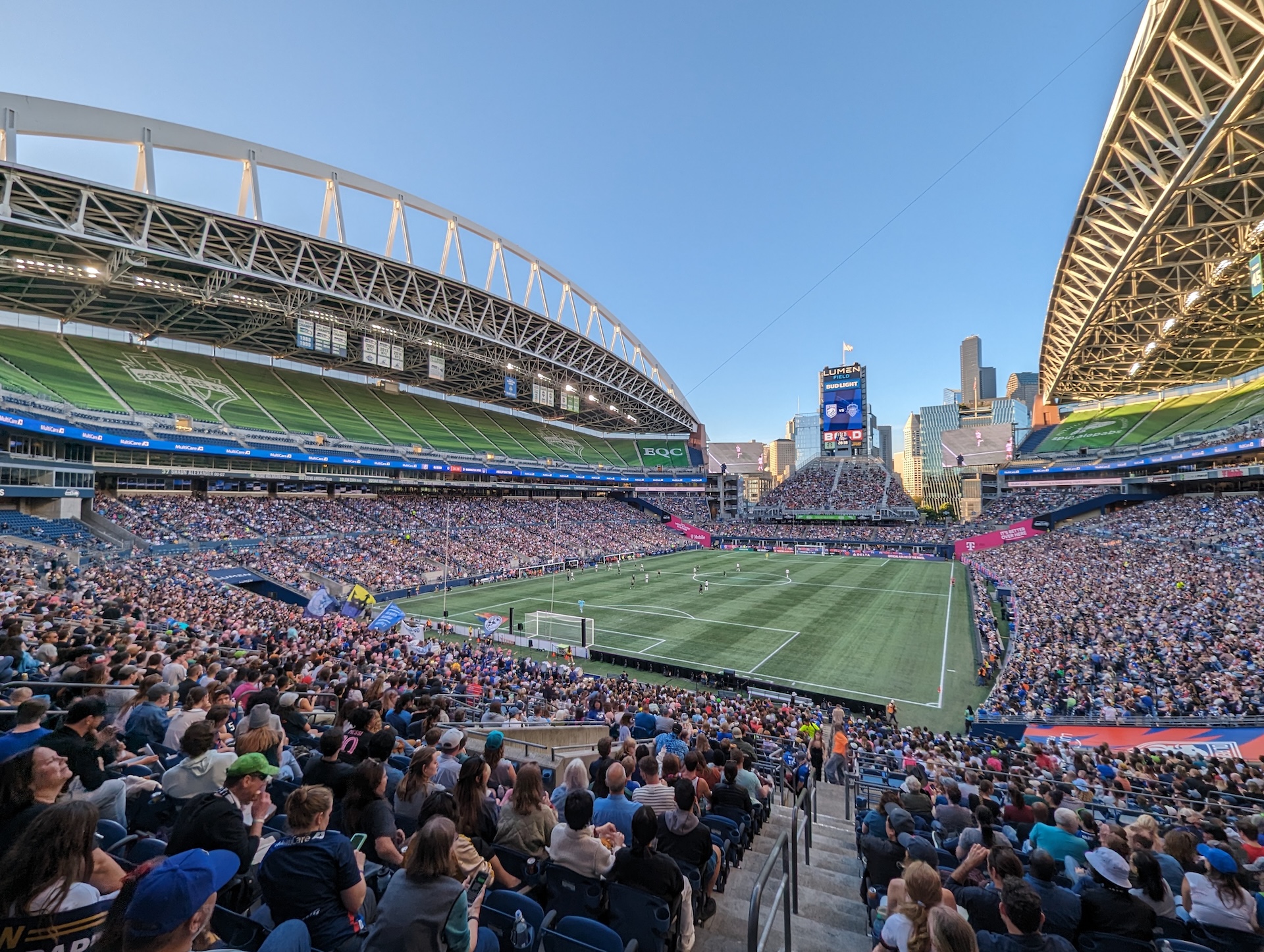 OL Reign vs. Washington Spirit October 6, 2023 view from southeast Lumen Field v Seattlu