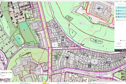 BIMTech Tools katastrální mapa s technickou infrastrukturou