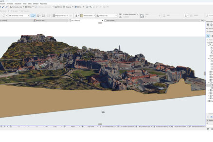 Vygenerovaný 3D terén DMP 1G s texturou