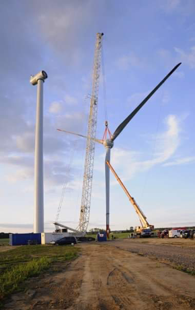 Doprava a montáž větrné elektrárny Doprava a montáž větrné elektrárny
