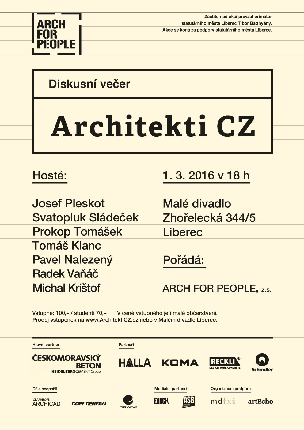 14.	Architekti CZ v Liberci, plakát (foto – Arch For People)
