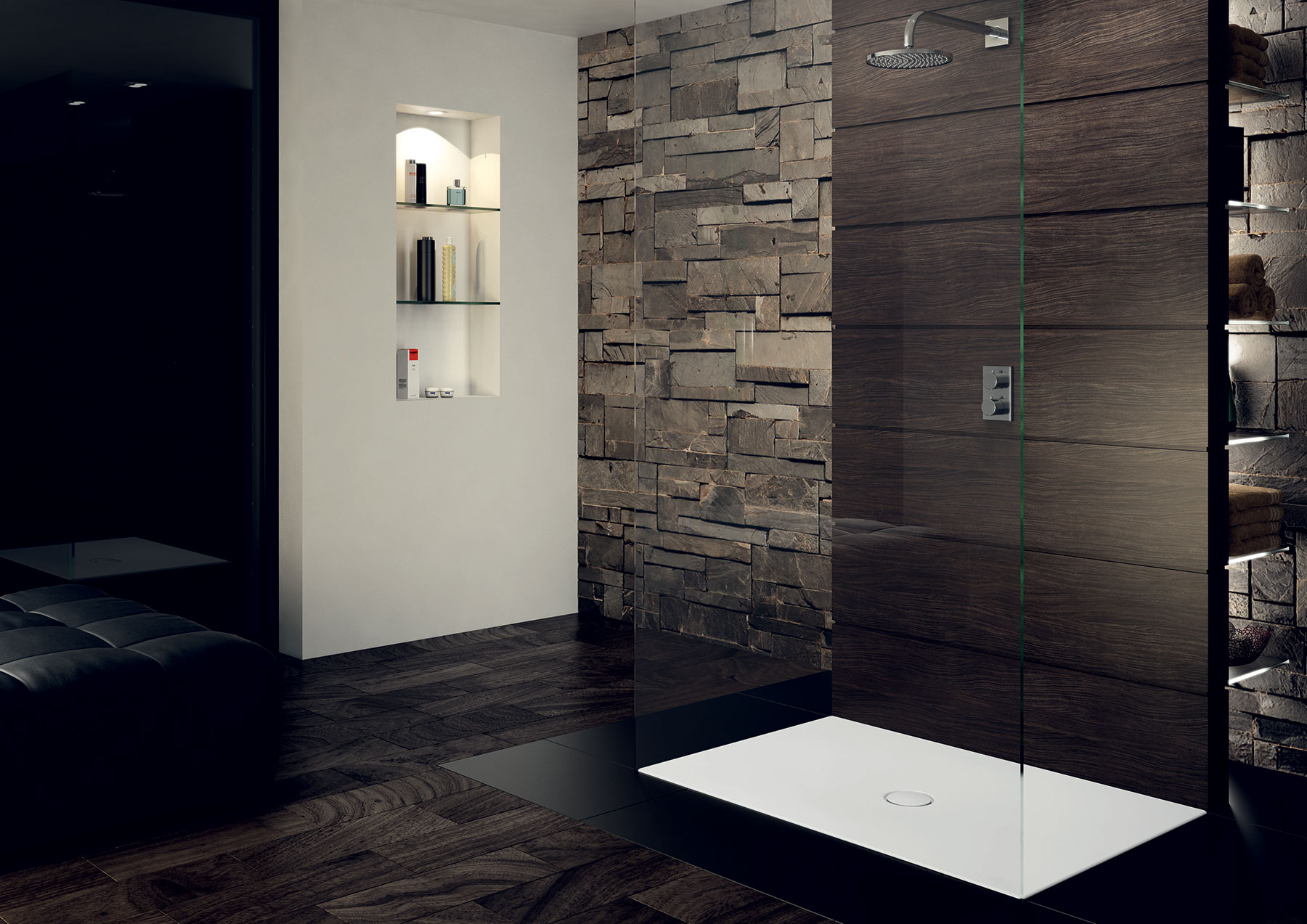 Kaldewei Scona nabízí všechny přednosti sprchy ze smaltované oceli Kaldewei 3,5 mm v úrovni podlahy a díky svému harmonickému tvaru zaručuje moderní a nadčasový design koupelny.