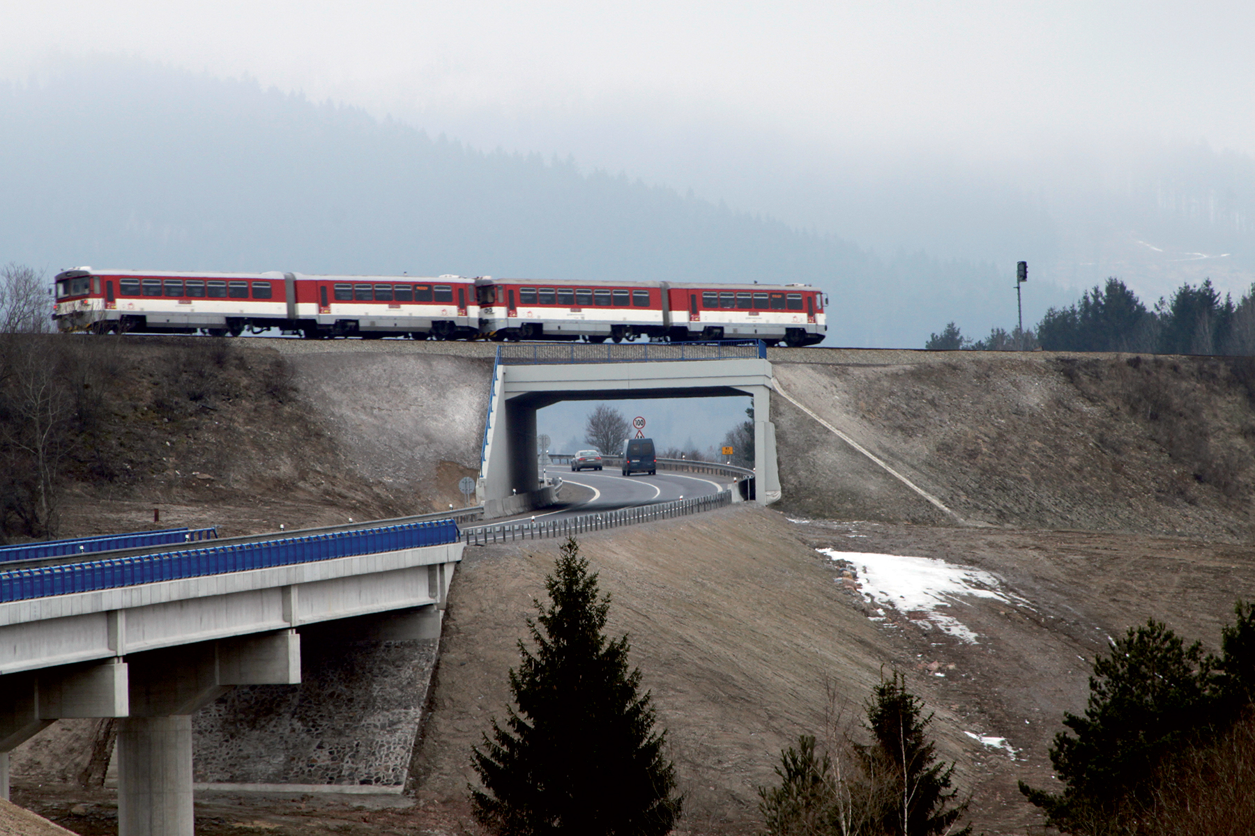 Podjezd na trati Horná Štubňa – Prievidza