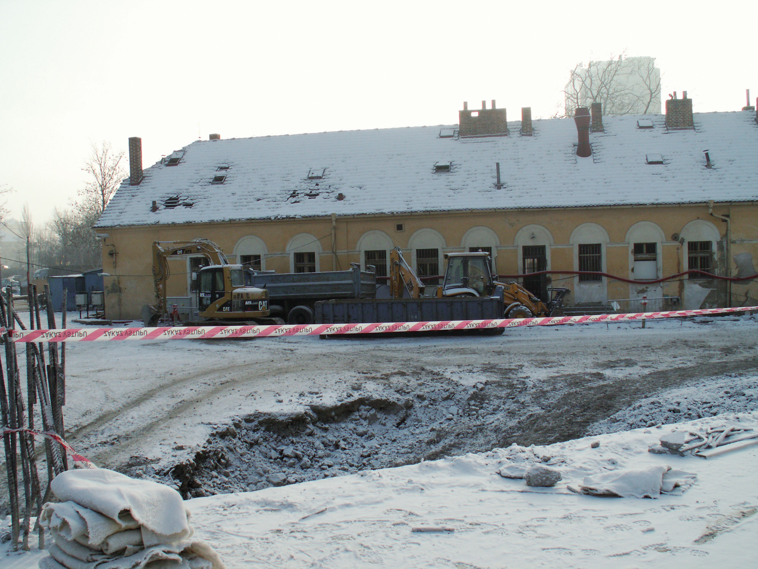 Obr. 2 Výkopové práce byly přerušeny.