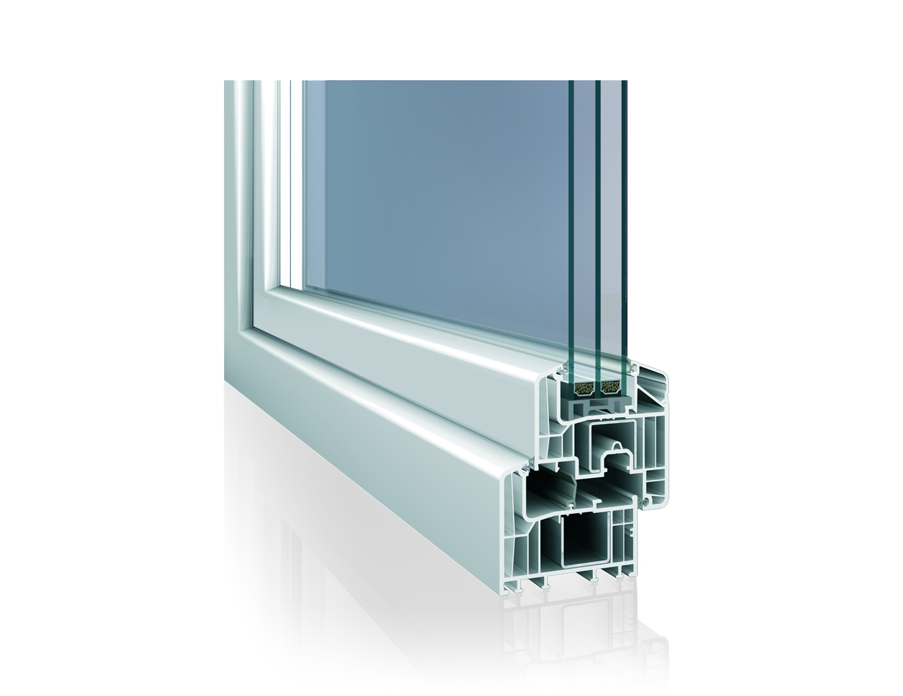 Nové hliníkové opláštění okenních profilů Eforte poskytuje dokonalý vzhled hliníku při zachování všech předností plastového okna. Další výhodou jsou prakticky neomezené barevné varianty, kterými lze hliníkové opláštění opatřit. (Inoutic)