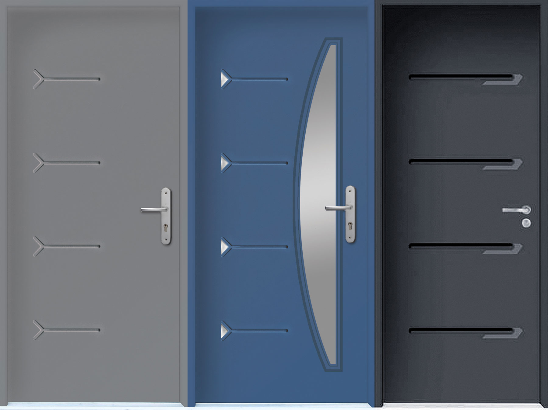 Výplň domovních dveří Rovex lze vybírat z četných barevných a designových variant.