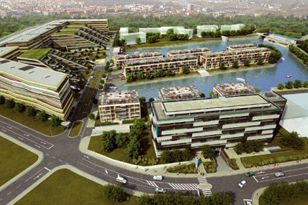 Business park a rezidenční komplex v Libeňských docích