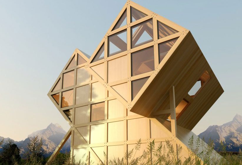 Atypický dům v horách může být útulným útočištěm pro rodinu i horolezce
